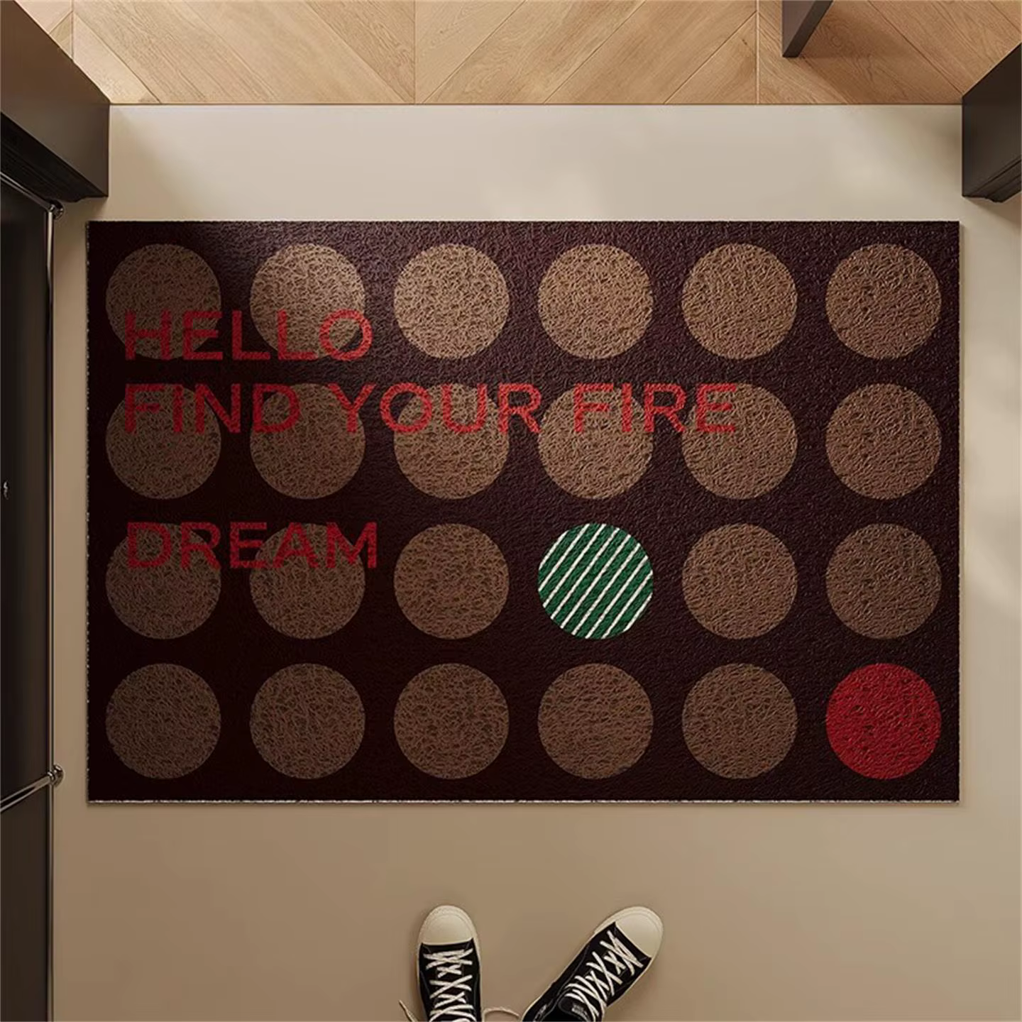 Tapis d'entrée de style américain en soie
