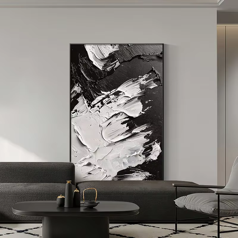 Peinture abstraite de sol de salon moderne simple