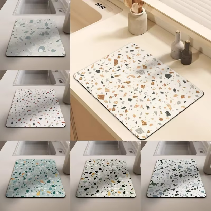Tapis de cuisine en terre de diatomées