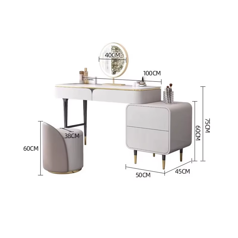 Chambre à coucher luxe vanité Table tiroir élégant maison maquillage vanité Table filles multifonctionnel Comoda Pra Quarto commodes