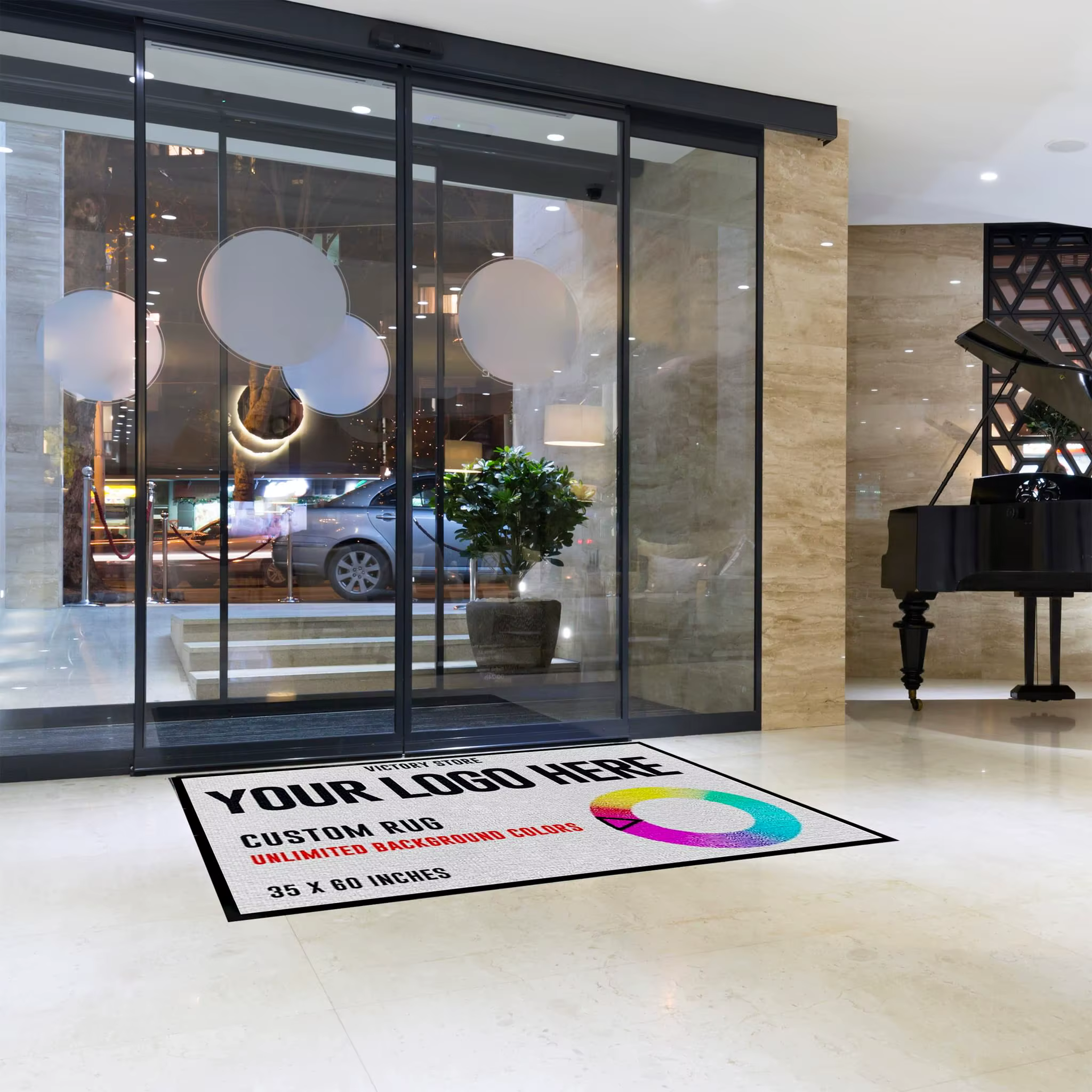 Tapis personnalisé avec logo imprimé