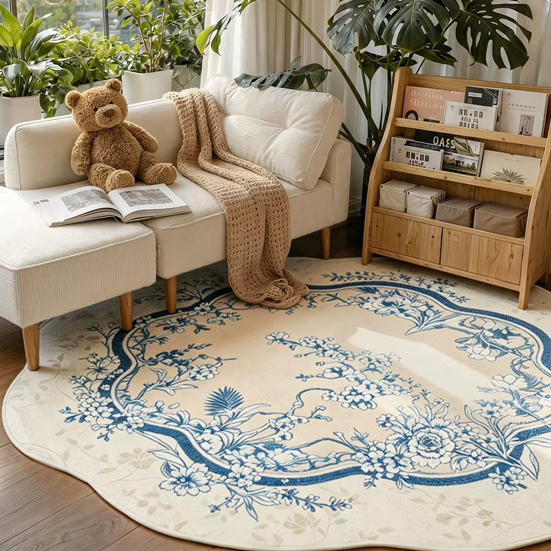 Tapis rond de style moderne pour la décoration du salon
