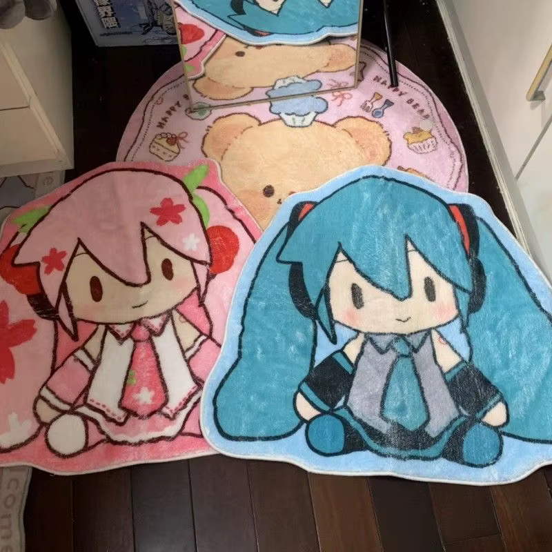Hatsunes Miku – tapis en peluche avec personnage de dessin animé Kawaii