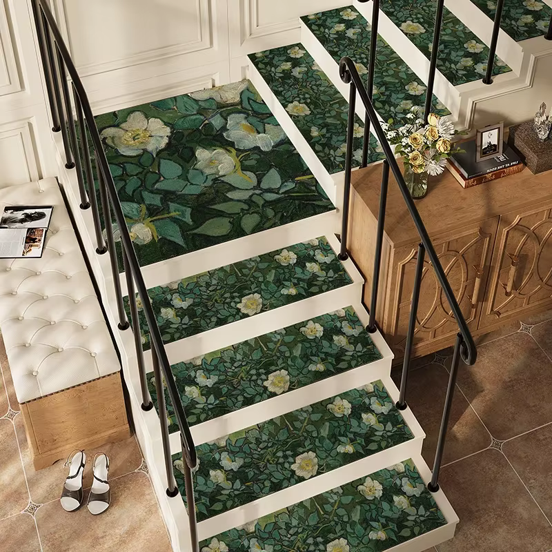 Tapis d'escalier de style américain