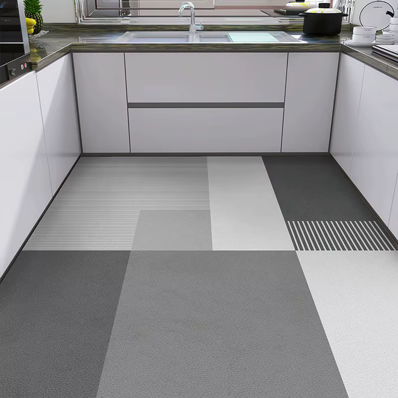 Tapis de Sol en Cuir Imperméable et à Huile Verte pour Cuisine