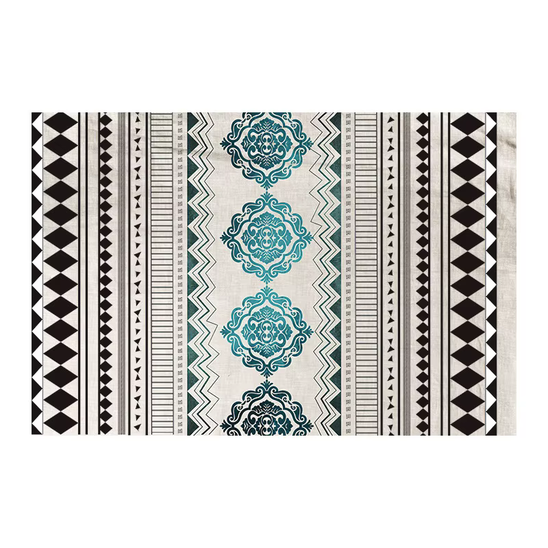 Tapis de sol vintage rouge oriental persan à motifs médaillon
