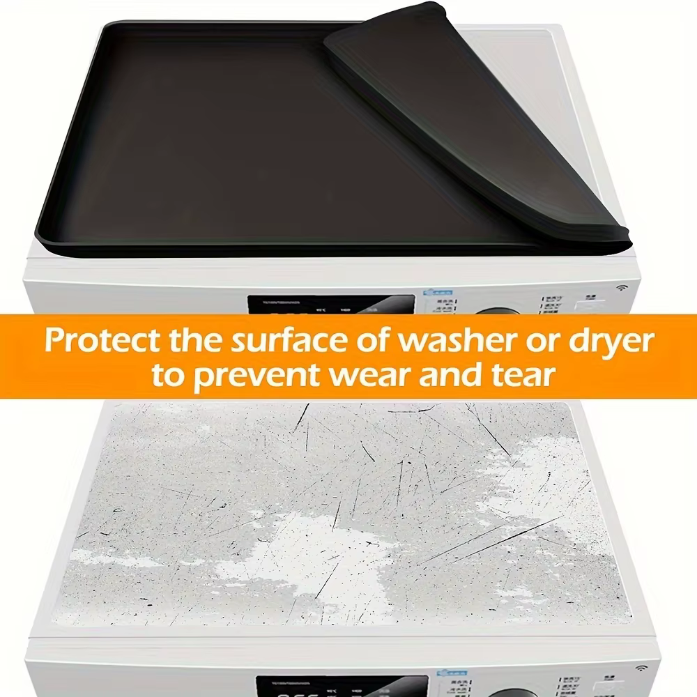 Tapis antidérapant et imperméable pour machine à laver et organisateur de détergent – 1 pièce