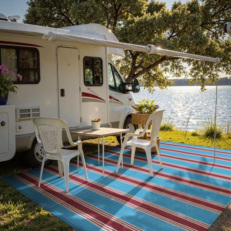 Tapis d'extérieur pliable VIKAMA pour camping-car