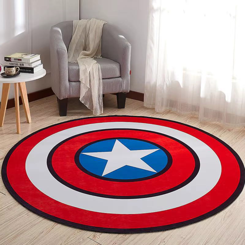 Tapis rond imprimé dessin animé