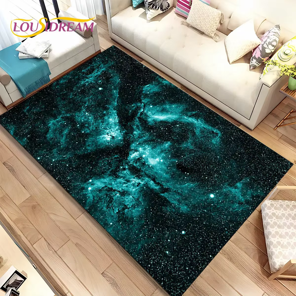 Tapis de zone d'étoiles spatiales de l'univers de la galaxie