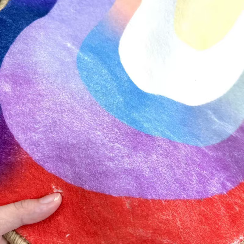 Tapis de décoration de chambre à coucher couleur Dopamine