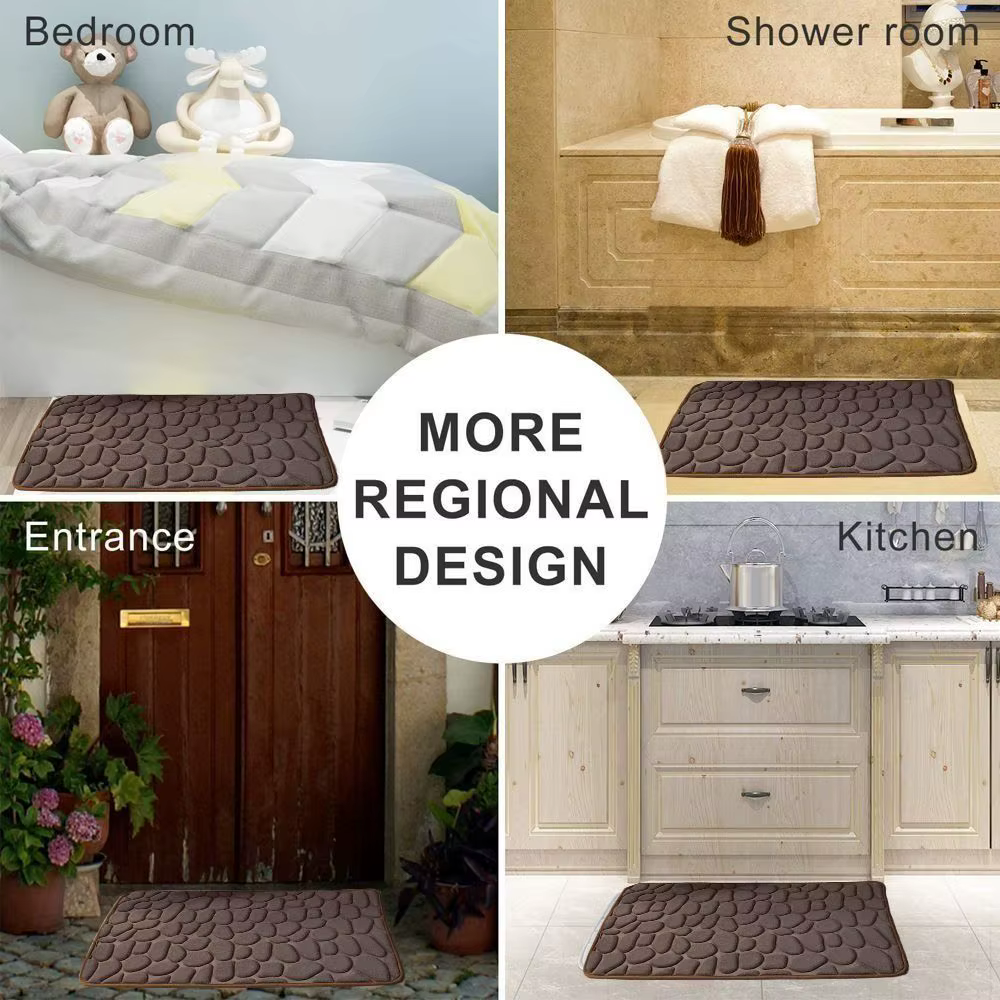 Tapis de bain en relief pavé