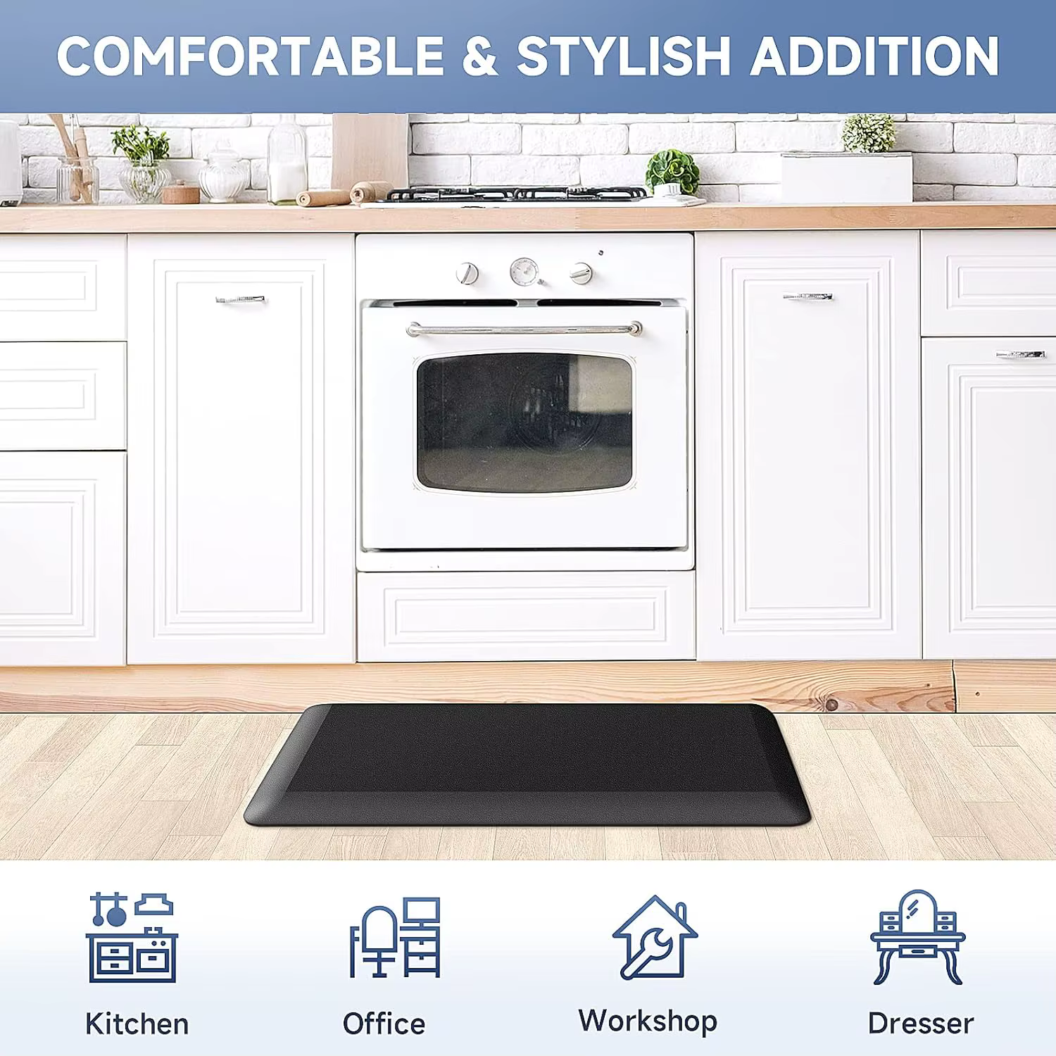 Tapis de cuisine épais de 4/5 pouces pour sol
