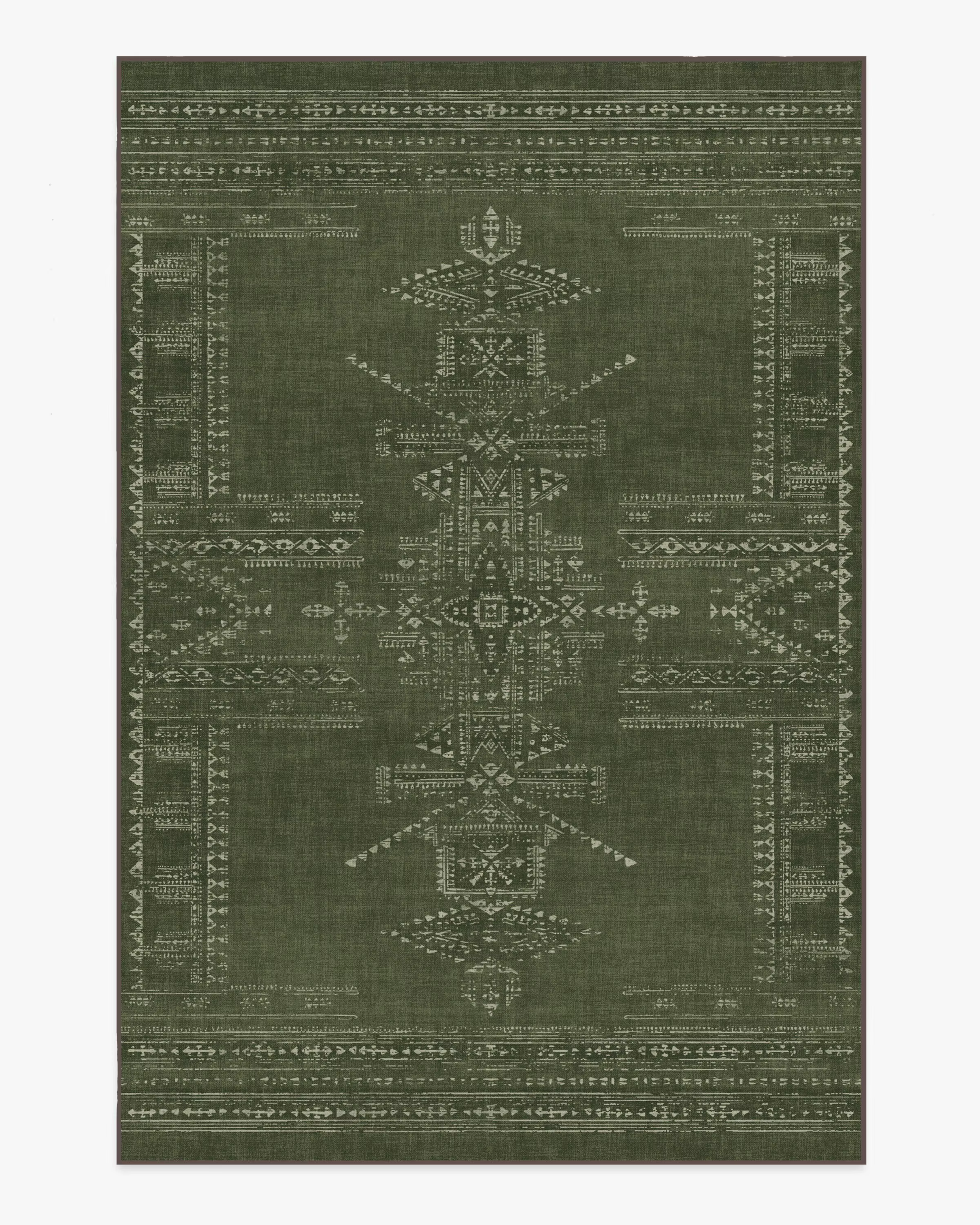Tapis vert Amira pour chambre à coucher