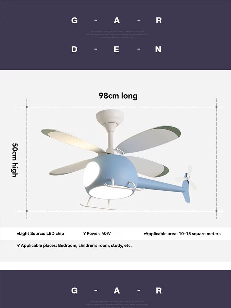Ventilateur de plafond pour chambre d'enfant, lampe LED de protection des yeux, éclairage de chambre, 110V~220V