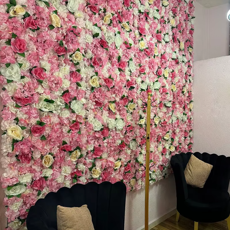 Paredes de fleurs artificielles d'extérieur pour décoration