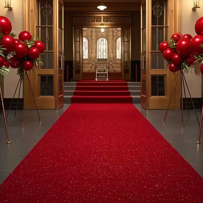 Tapis rouge étincelant
