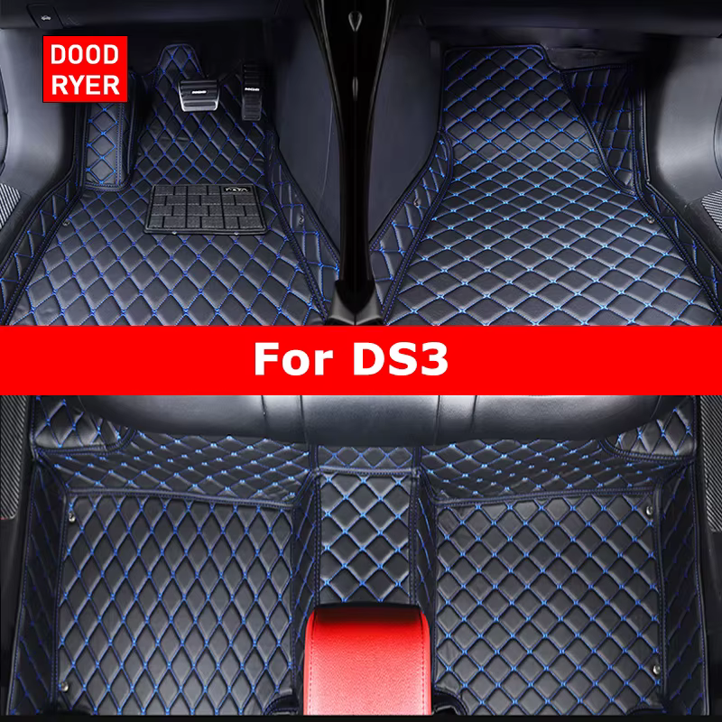 DOODRworking-Tapis de sol de voiture personnalisés, tapis automatiques DS3, accessoires de repose-pieds