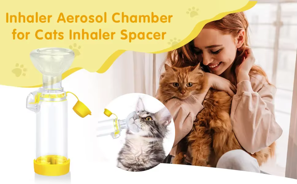 Chambre d'inhalation pour animaux de compagnie avec masque souple, dispositif d'aide respiratoire portable pour chats et chiens, inhalateur universel pour animaux
