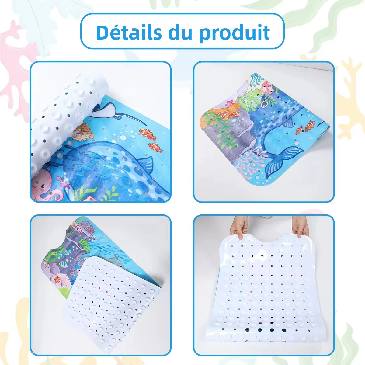 1pc tapis de bain pour bébé pour baignoire