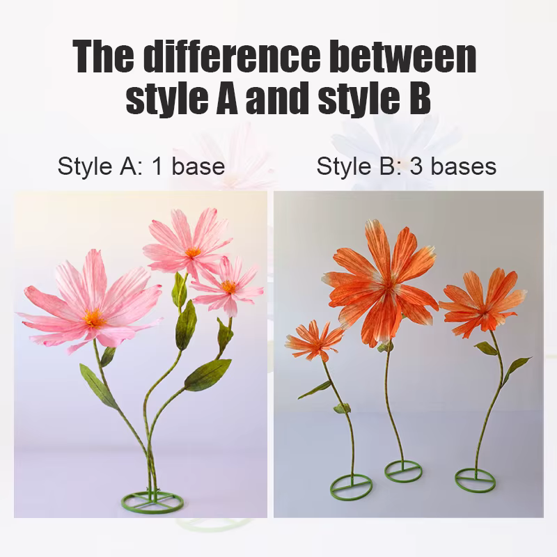 Fleurs artificielles géantes en papier