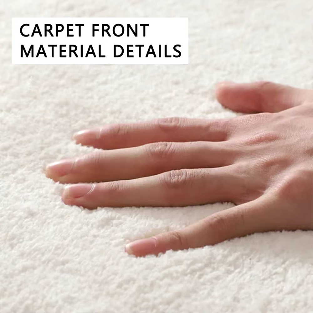 Tapis VIKAMA minimaliste blanc imprimé lapin de dessin animé