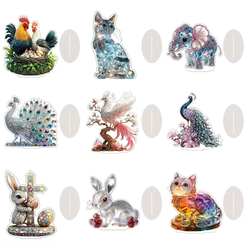 Décor Figure décor pour bureau pendaison de crémaillère cadeau décor de bureau ornement 2D acrylique ornement de bureau