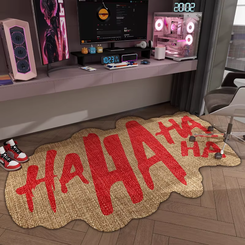 Tapis créatif Haha pour chambre à coucher