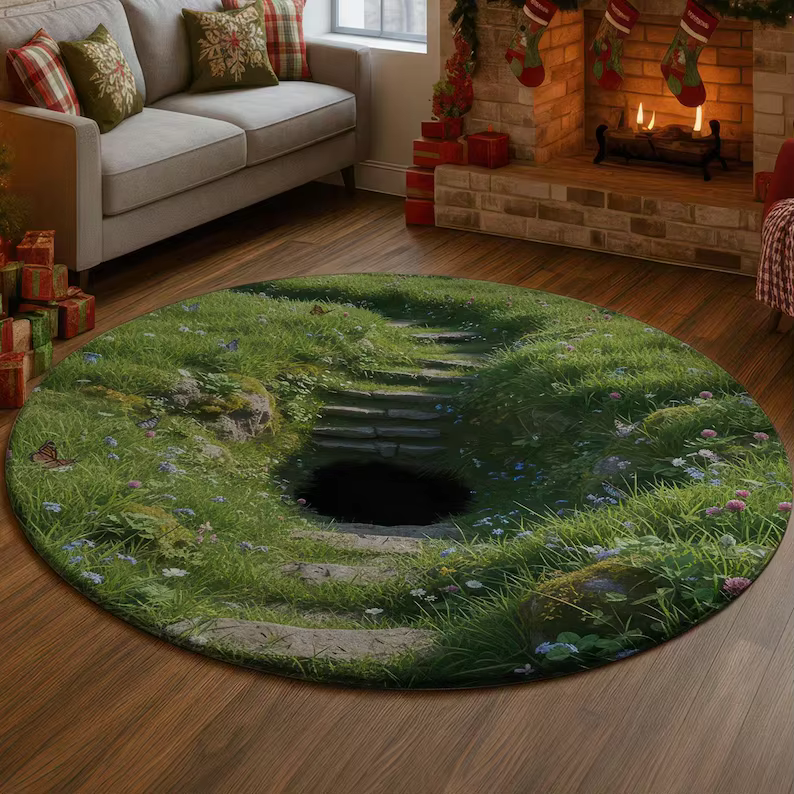 Tapis à motif d'herbe réaliste