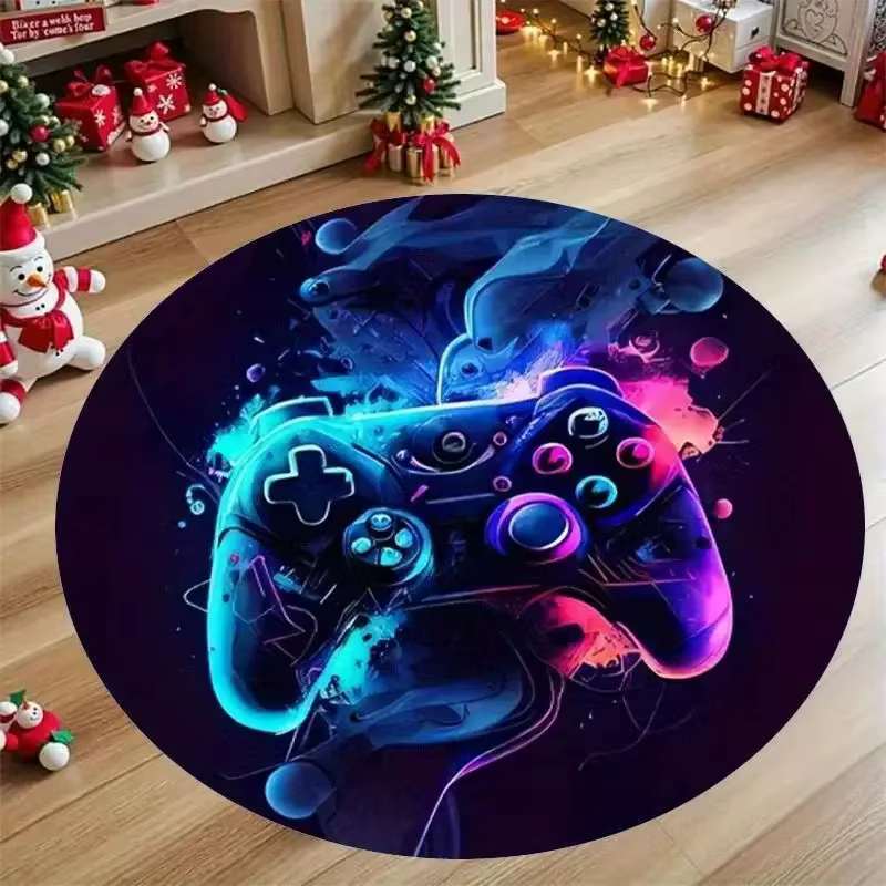 Tapis rond décontracté de jeu pour chambre de garçons