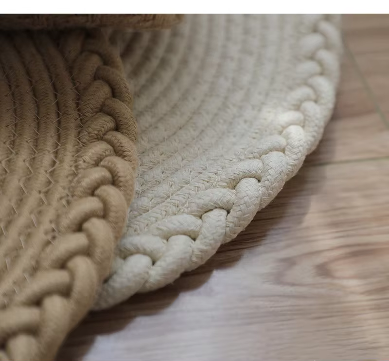 Polymères de jute simples faits à la main, 100% Lea Doorvirus, non ald, respectueux de l'environnement, tapis, coussin de sol, décoration de la maison, 65x45cm