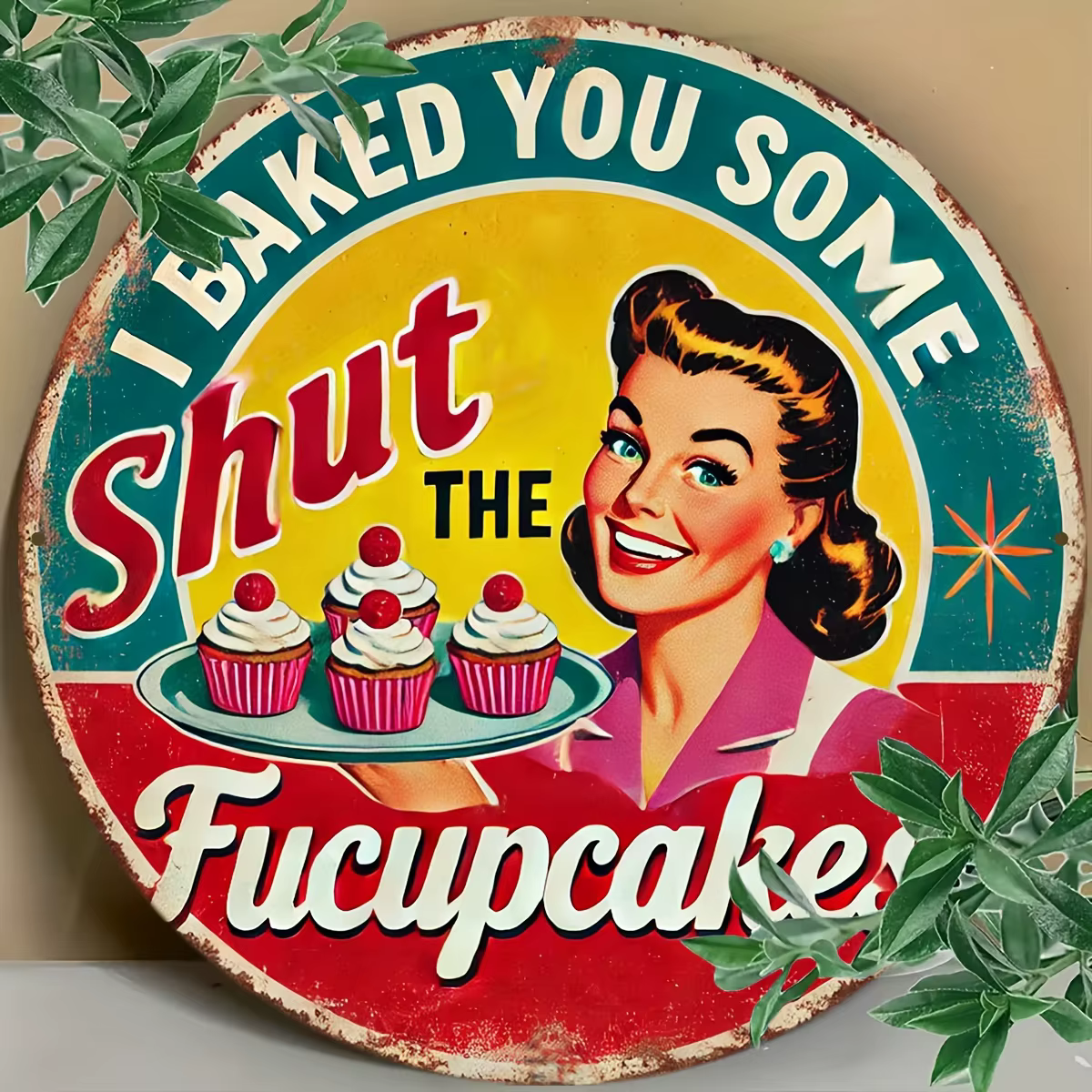 Affascinant panneau de cuisine Vintage en aluminium « Je l'ai cuit des petits pains de Fucupcakes » pour la maison