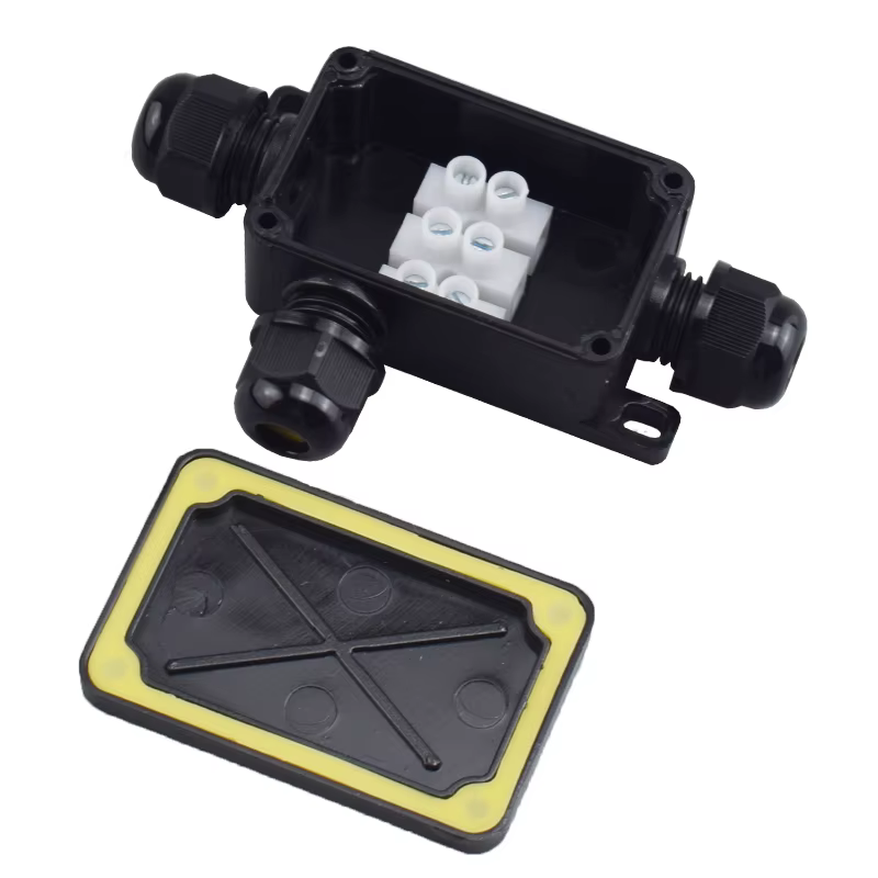 Boîte de jonction électrique étanche IP66 à 3 voies pour extérieur avec borne 450V pour éclairage LED