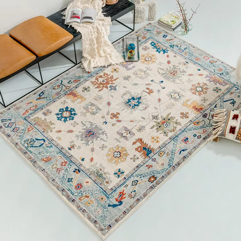 Tapis doux de grande taille pour décoration de chambre à coucher