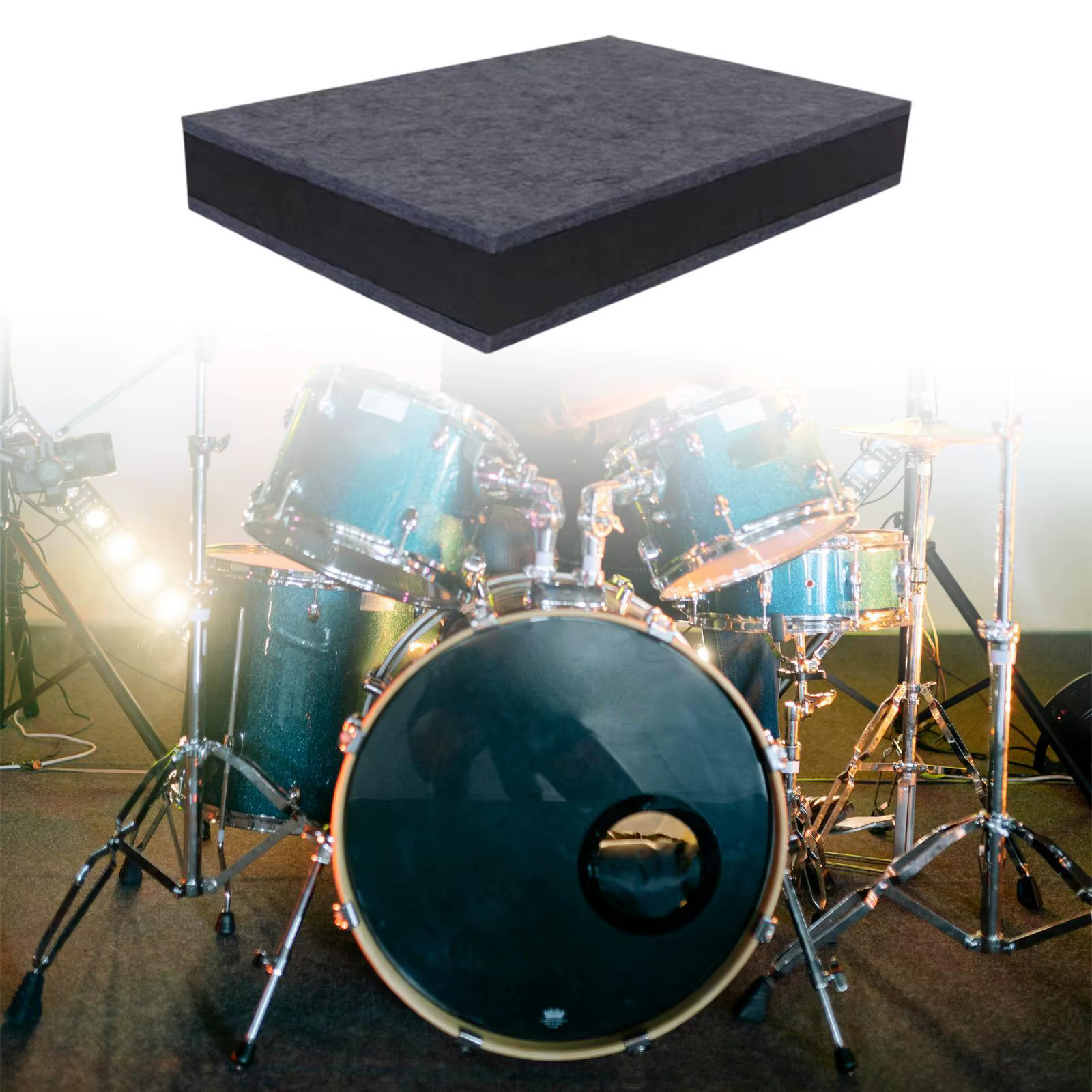 1 PC Tapis anti-vibration premium, réducteur de bruit et amortisseur de chocs pour tapis de course, batterie, studio et salle d'exercice