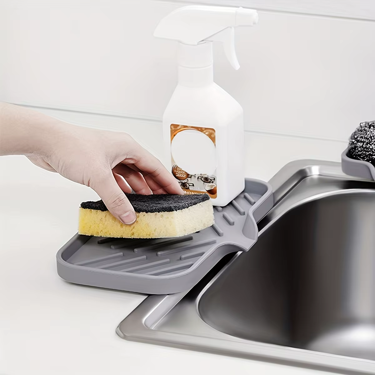 Plateau d'évier en Silicone avec vidange