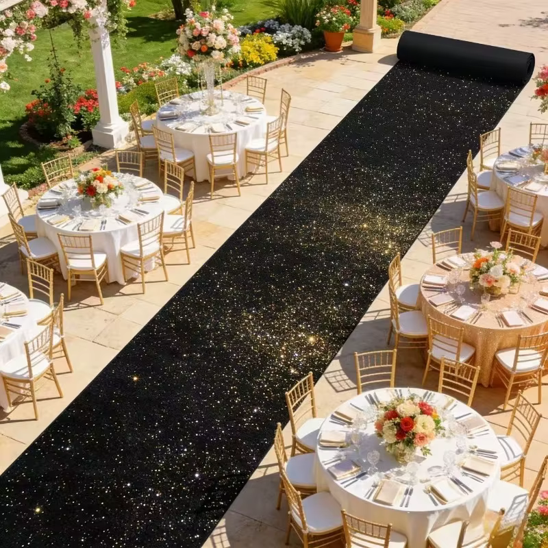 Tapis rouge de grande taille pour mariage en extérieur