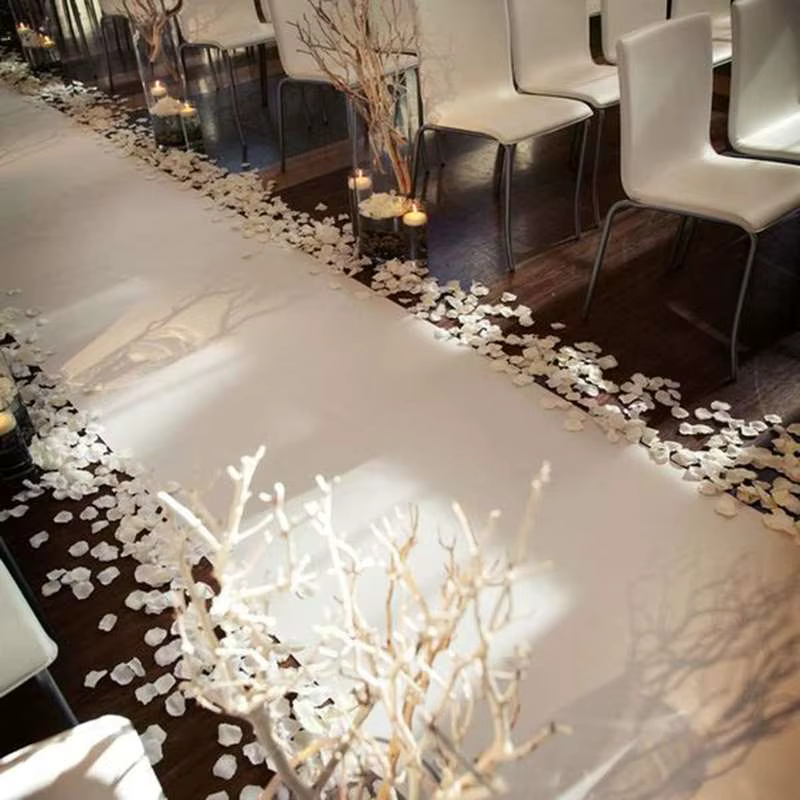 Tapis de mariage blanc de 1.5M de large