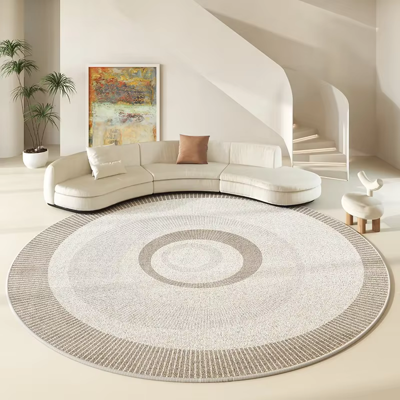 Tapis rond de grande surface pour salon