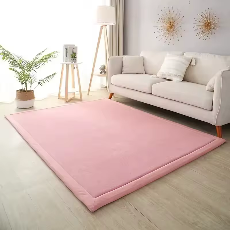 Tapis antidérapant rembourré en velours corail épais 3cm