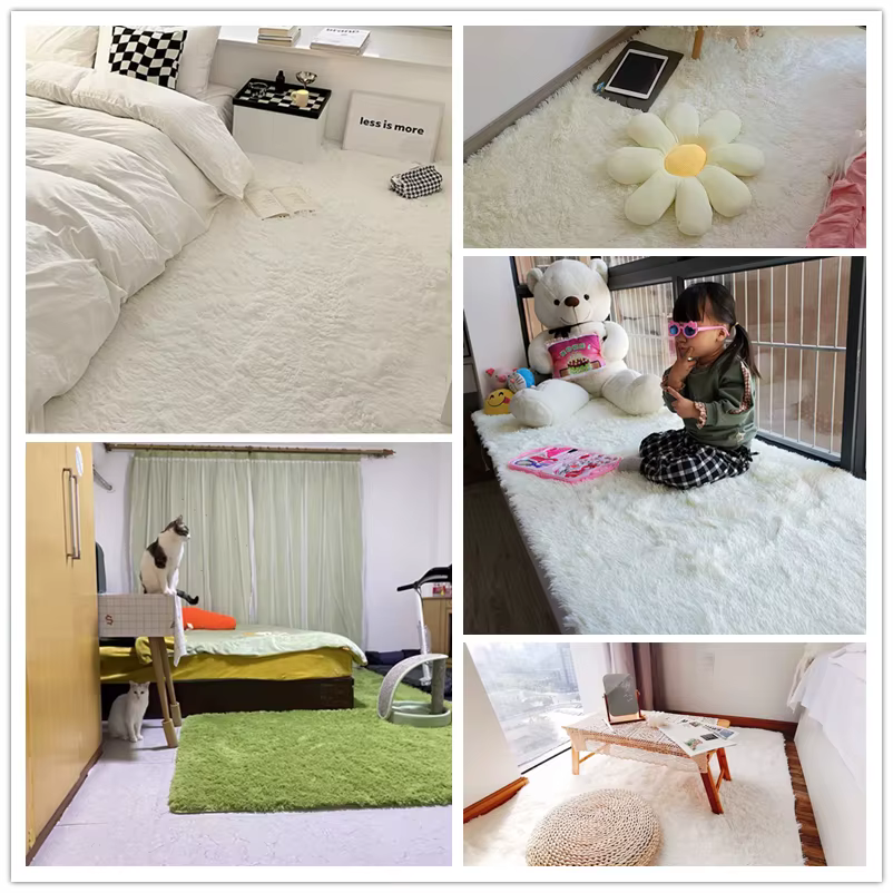 Tapis de hall moelleux blanc