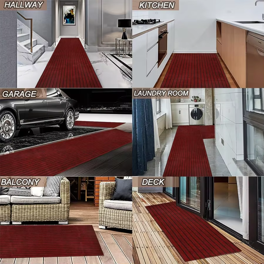 Tapis rayé classique pour porte