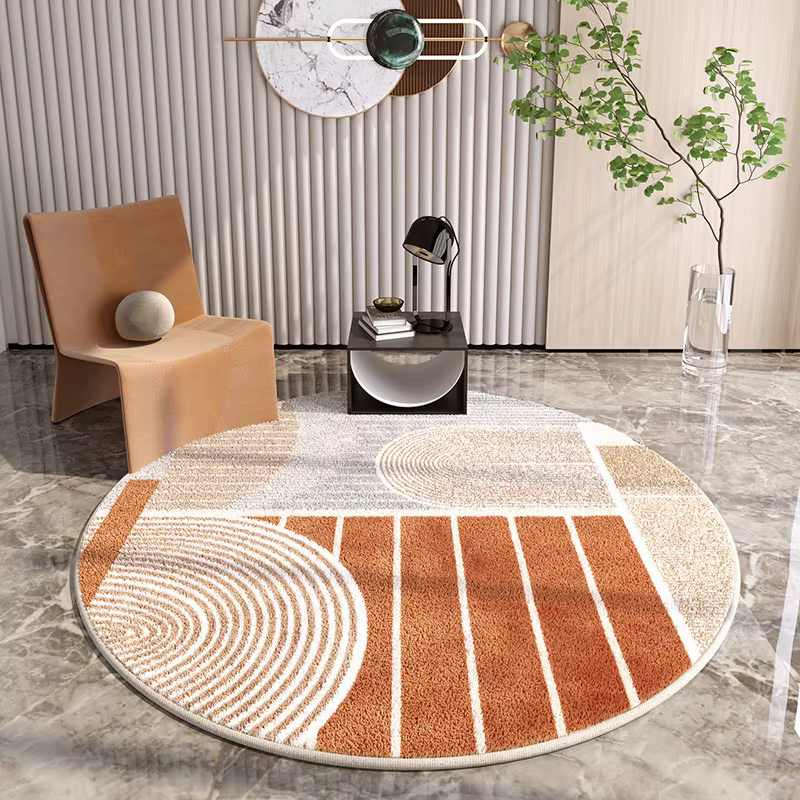 Tapis rond de luxe léger