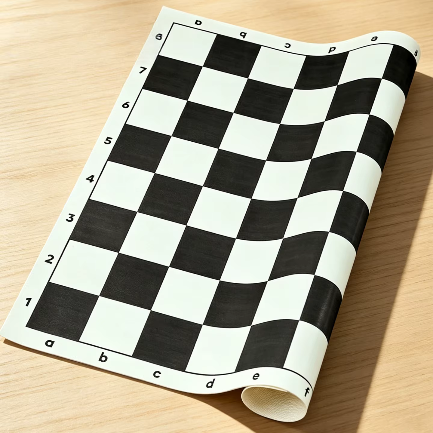 Tapis d'échecs enroulable, échiquier en cuir PU imperméable et antidérapant, tapis d'échecs portable inaltérable pour tournoi avec notation algébraique