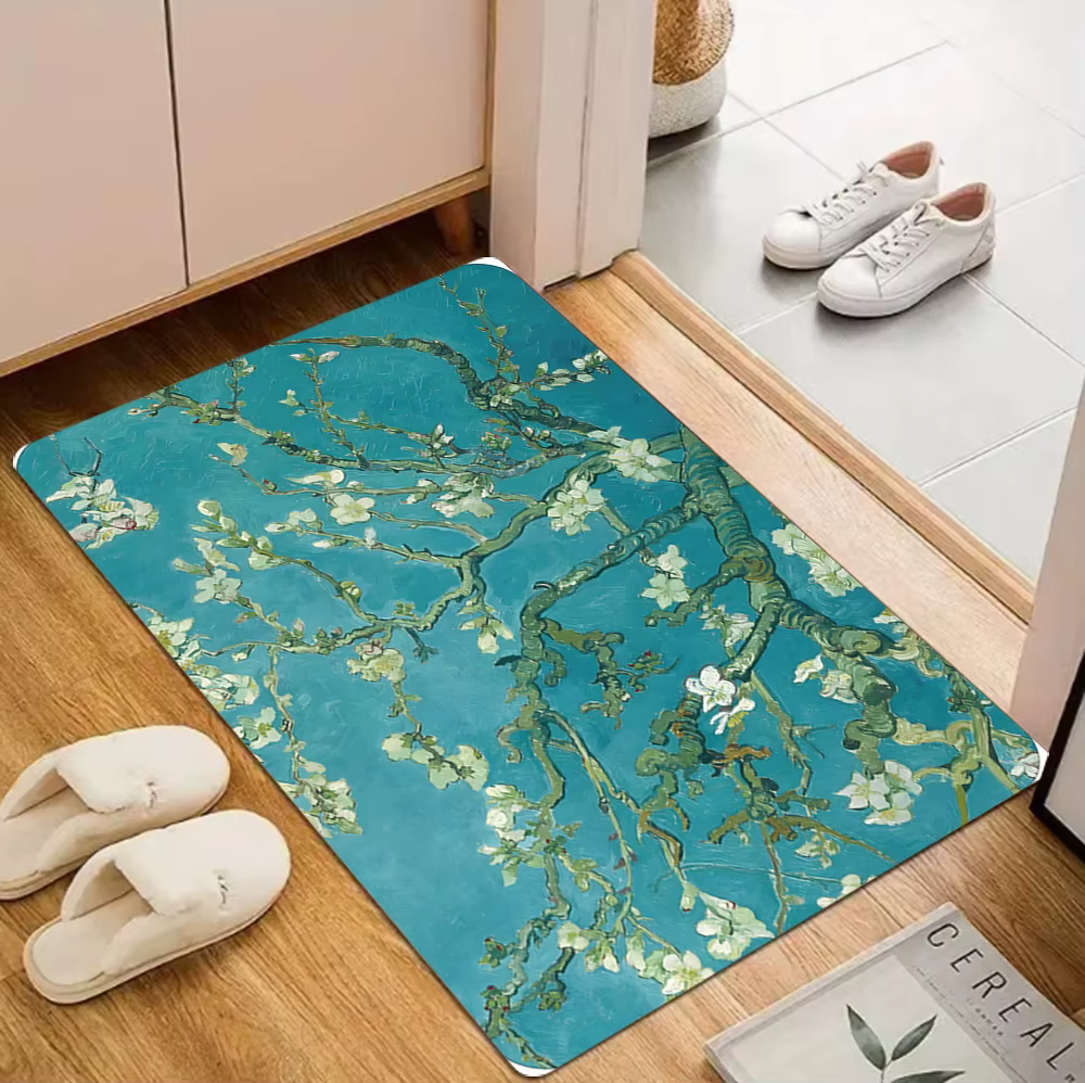 Tapis de sol rétro Van Gogh avec peinture à l'huile imprimée