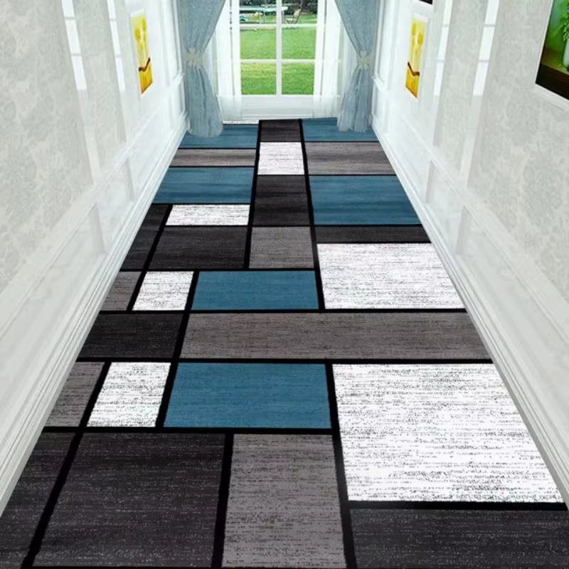 VIKAMA 1pc tapis de chemin de Style géométrique à carreaux Vintage