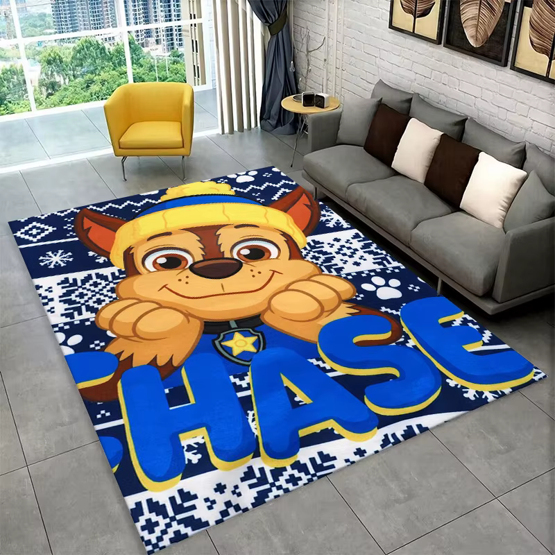 Tapis de dessin animé P-Patrol avec chien mignon pour salle de jeux