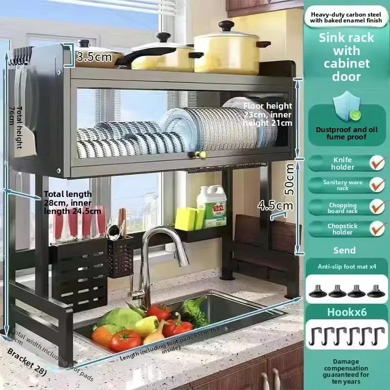 Égouttoir de cuisine, égouttoir à vaisselle, égouttoir à assiettes, rangement pour évier, étagère pour lave-vaisselle, étagère de rangement pour vaisselle