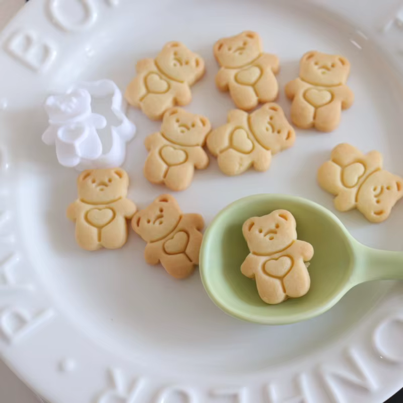 Coupe-biscuits et gaufreur de Fondant en forme d'ours en forme de cœur, moule de découpe de biscuits en forme d'animal mignon 3D, fournitures de cuisson de gâteaux à faire soi-même