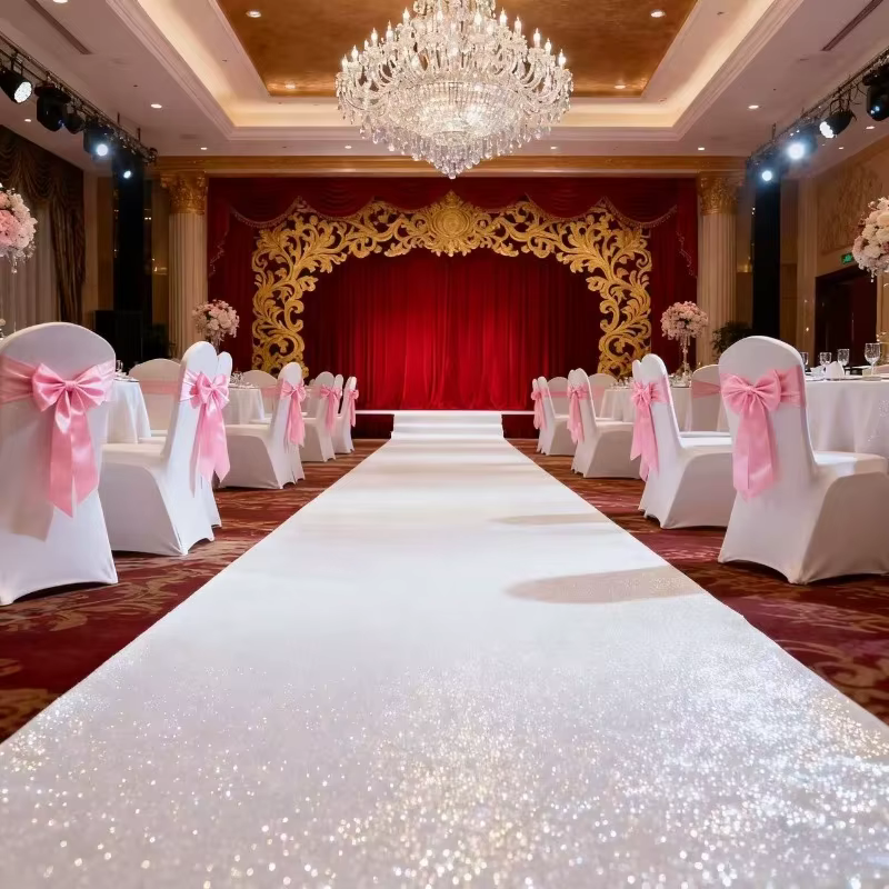 Tapis rouge de grande taille pour mariage en extérieur